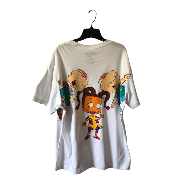 Nickelodeon Men’s T-Shirt Small White w cartoon - Picture 2 of 4